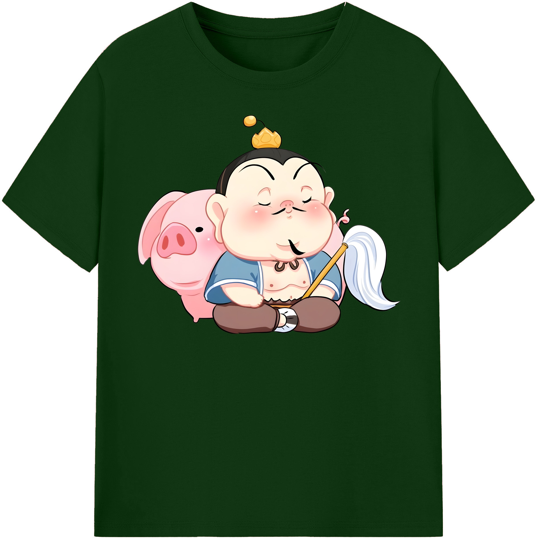 （画像用） Ne Zha 2 ナタ 魔童の大暴れ 綿100％半袖Tシャツ（フロントプリント）